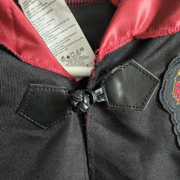 Harry Potter Robe Kids Medium Gryffindor Black Red Costume Hermione Cloak Hood - Picture 6 of 12